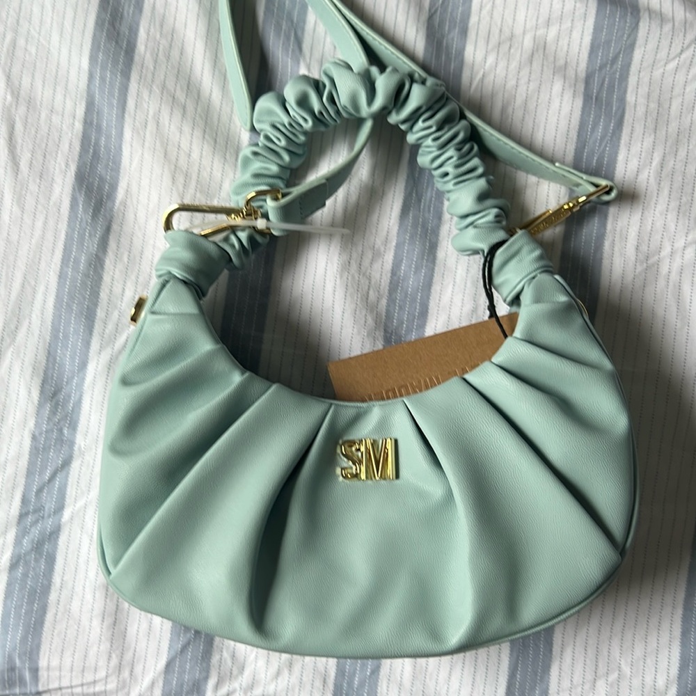 NWT Steve Madden light blue bag with removable strap